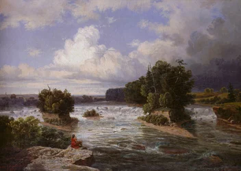St. Anthony Falls, wie es 1848 erschien, 1855